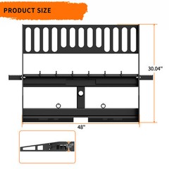 48″ Heavy-Duty Pallet Fork Frame for Skid Steers and Tractors 4500 LBS Capacity