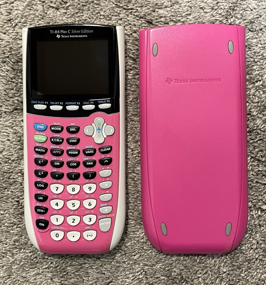 Texas Instruments TI-84 Plus C Silver Edition Graphing Calculator – Pink Tested