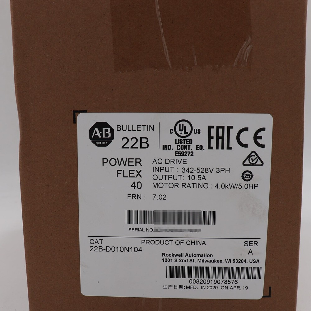 22B-D010N104 SER/A PowerFlex 40 AC Drive Factory In Box