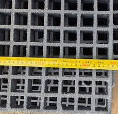 Bedford FRP Grating, 144″x48″x1″ / 1-1/2″x1-1/2″ Grid w/ Grit 48″ span V-10-DG-G