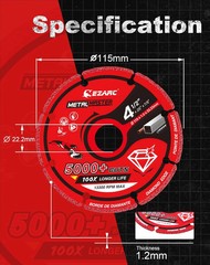 EZARC Diamond Cutting Wheel 4 1/2 x 7/8 Inch for Metal, Cut Off Wheel with 5000+