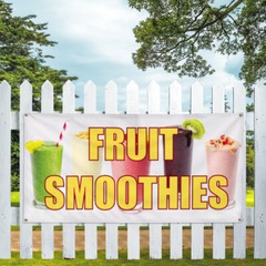 Vinyl Banner Multiple Sizes Fruit Smoothies Advertising Printing B Outdoor