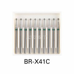 AZDENT Dental Diamond Burs Round Ball FG 1.6mm for High Speed Handpiece