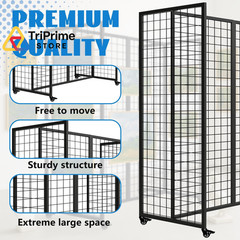 Grid Wall Panels, with Wheels,4×5.5Ft Gridwall Panel Display Black
