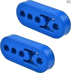 2 PCS Rubber Exhaust Hanger, 4 Holes Rubber Exhaust Muffler Tailpi Color: Blue