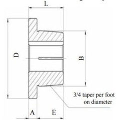 H-5/8″ Split Taper Bushing