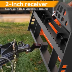 Pallet Fork Attachment Frame with 2″ Receiver for Skid Steer Tractor 4000LBS