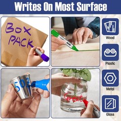 10 Pack Jumbo Permanent Markers Bulk Large Chisel Tip Permanent Markers Quick…