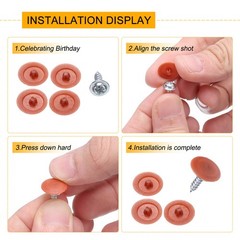 300Pcs Plastic Screw Cap Covers 12mm Tapping Screw Cover Light Gray