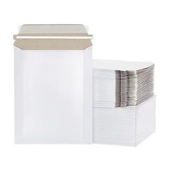 1000 – 7×9 White Rigid Stay Flats Self-Seal Cardboard Envelope Mailers 7″x9″