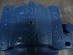 SKF SAF522 124W Split Pillow Block Housing 4 Bolt Base LOR109 Bearing Blue