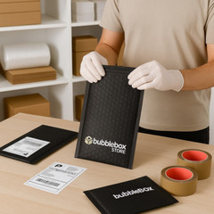 Black Padded Poly Mailers 6.5×10 #0 Waterproof Self Seal Shipping Bags Bulk Pack