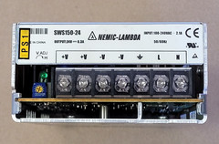 NEMIC-LAMBDA SWS150-24 POWER SUPPLY INPUT 100-240VAC ~ 2.1A OUTPUT 24V 6.3A