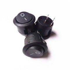 5x Small Round Rocker Switch Locking ON/OFF DC 5A/12V SPST Circle AC 6A/250V/125