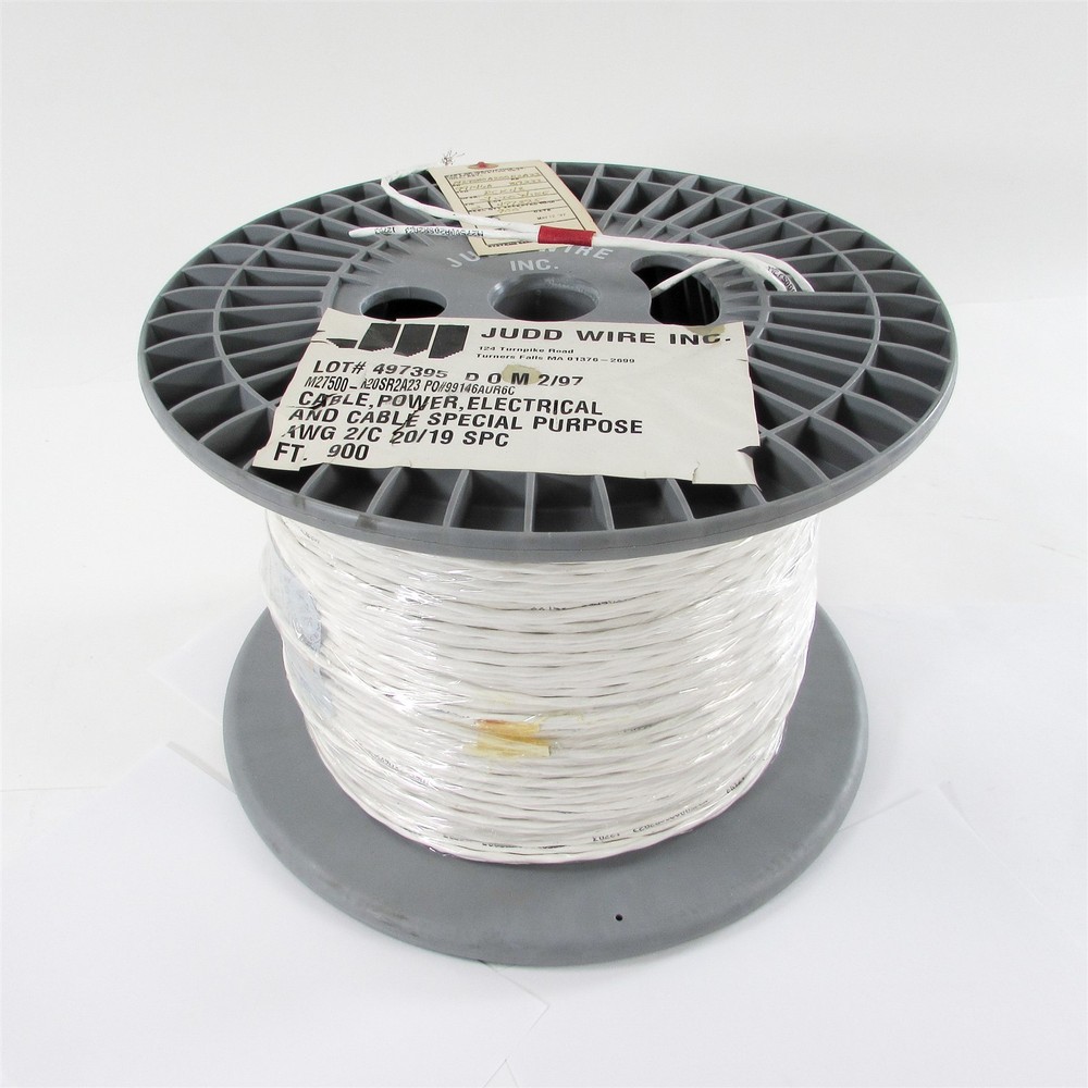 NOS Spool of 900ft. – MILSPEC Judd Wire M27500A20SR2A23 – 20 AWG – 2 Conductor