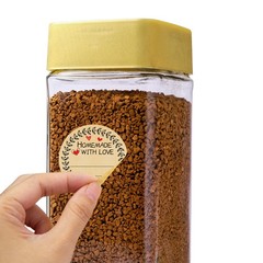 500Pcs Homemade with Love Stickers with Lines Jar Canning Labels for Baked Pa…