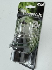 Philips 9004 LL BC Standard Halogen Headlight Bulb, Retail Blister Pack of 1