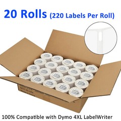 20Rolls 4×6 Thermal Shipping Labels Compatible with Dymo 4XL Labelwriter 1744907