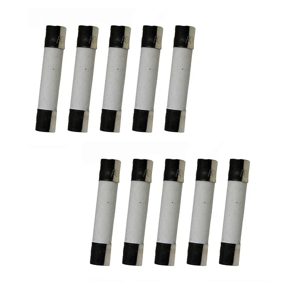 10Pcs 250V 0.5A F0.5AL250V 0.5 amp Fast Blow Acting Quick Ceramic Fuses 6x30mm
