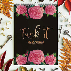 2024 Calendar For Tired-Ass Women Swear Word 12 Month Weekly Daily Wall Planner