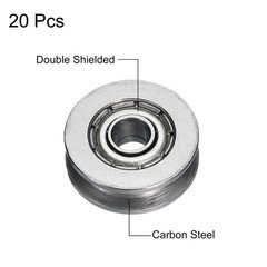 20pcs V623ZZ V Groove Guide Pulley Bearing 3x12x4mm Rail Ball Bearing Wheel