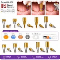 US Nobel Active Zest Locator Abutment NP RP 3.5/4.3mm Conical GH 1-5mm Titanium