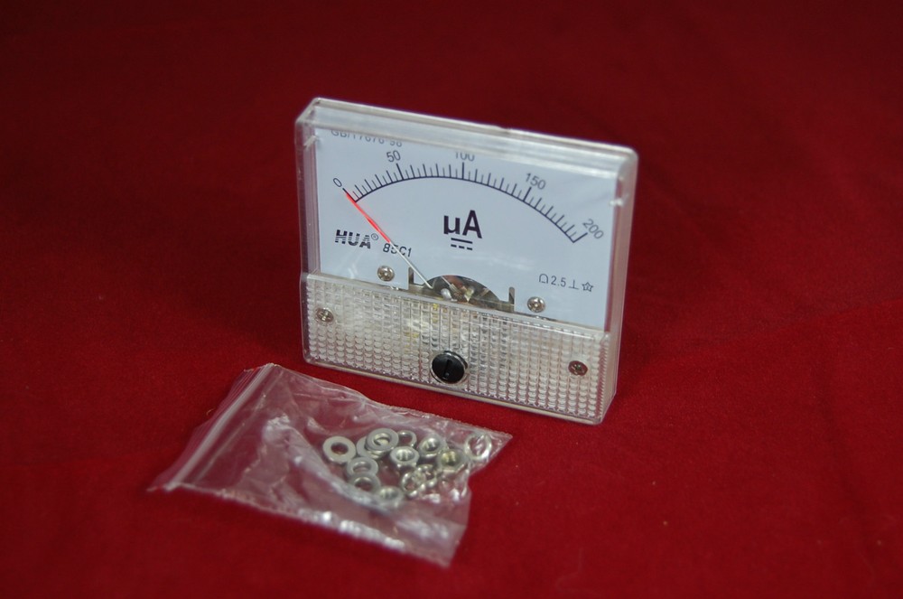 DC 200uA Analog Ammeter Panel Current Meter 85C1 0-200uA DC directly Connect