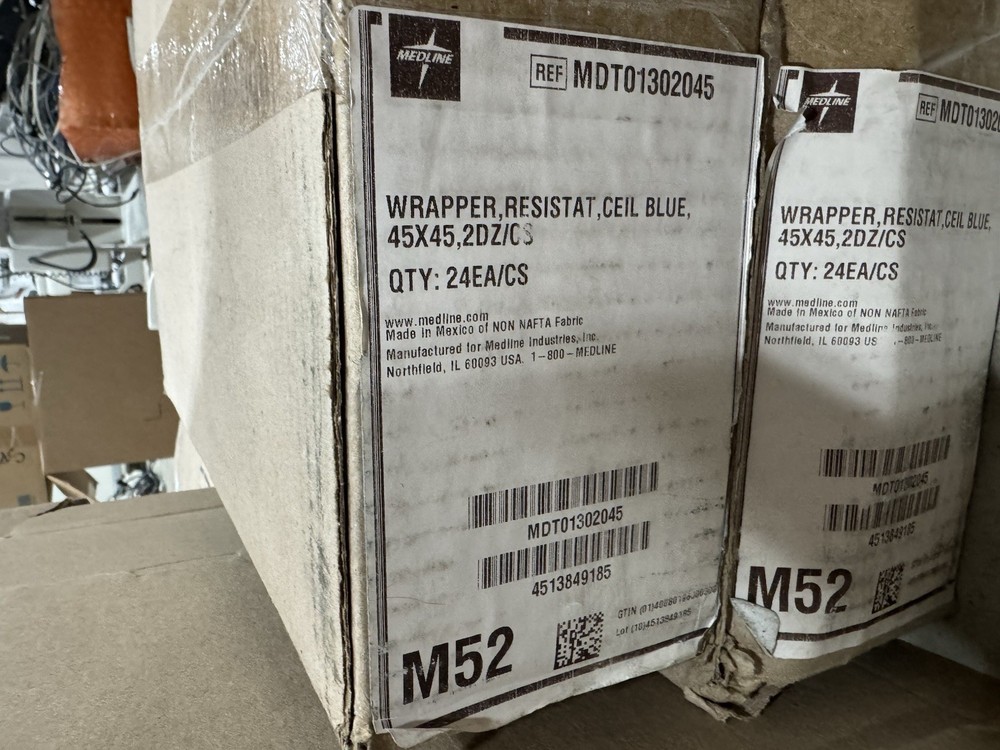 Medline MDTO1302045 ResiStat Reusable Sterilization Wrappers 45″x45″ Case of 24
