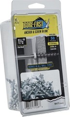 Borefast Drywall Anchors Holds 50 Pounds in Drywall & 200 Pounds in Concrete 1
