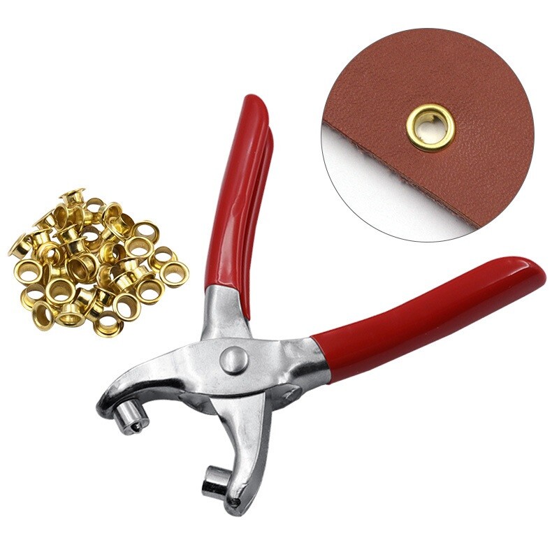 4mm Shoe Eyelet Lace Punch Pliers Rivet Plier Hole Punch Tools Leather DIY
