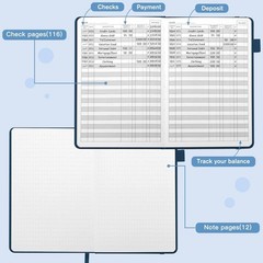 A5 Check Registers for Personal Checkbook, Ledger Transaction Registers Log B…