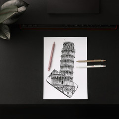 rOtring 600 Ballpoint Pen Pearl White Refillable Metal Hexagonal Grip