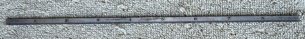 VINTAGE THE L.S. STARRETT CO. 9 INCH RULER AS PICTURED