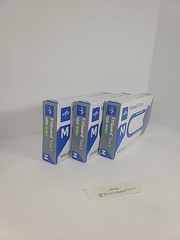 (3) Medline FitGuard (FG100M) Nitrile Exam Gloves, Size Medium, Count – 100ea