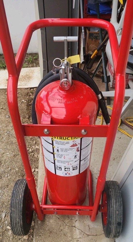 ​Badger 50MB Wheeled Fire Extinguisher 50 lb ABC Dry Chemical Portable Cart Unit