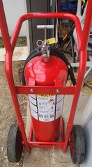 ​Badger 50MB Wheeled Fire Extinguisher 50 lb ABC Dry Chemical Portable Cart Unit