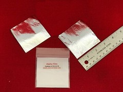 Alpha-Film Rad-Film 2.75X2.75″ for 2” ZnS(Ag) opaque window for Alpha Radiation