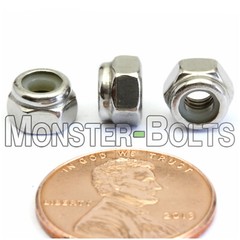 M4-0.7 / 4mm – Qty 25 – Nylon Insert Hex Lock Nut DIN 985 – A2 Stainless Steel