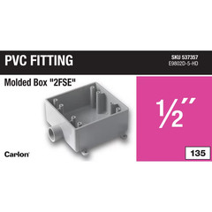 2-Gang 32 Cu. In. 1/2 In. Electrical PVC Type 2FSE FS Box (E9802D-5-HD)