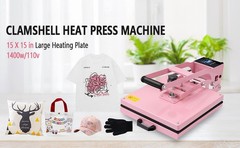 15″x15″ Clamshell T-shirt Heat Press Machine Digital Transfer Sublimation Print