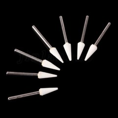 Dental White Polishing Stone Flame Cone Round/Ceramic Diamond Grinding Burr Bur