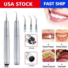 USA Dental Ultrasonic Air Perio Scaler Handpiece Hygienist 2 & 4-Holes 3 Tips CE