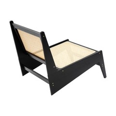 Home Bamboo Chair Bamboo Accent Chair Comfy Bamboo Chairs 53x64x58cm Black