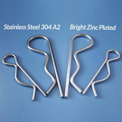 1mm 1.2mm 1.5mm 2mm 2.5mm 3mm 4mm – 6mm R Clip Stainless Steel 304 A2 Beta Pins