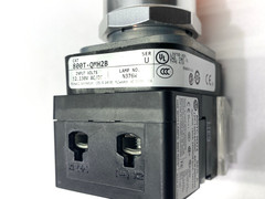 Allen Bradley 800T-QMH2B Ser. U Amber Illuminated Push Button 40mm Mushroom Head