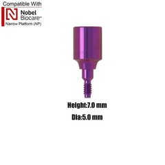 NobelActive Dental Healing Abutment Cap Fit Nobel Biocare Height 3/5/7mm RP NP