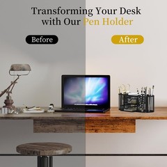 SUPEASY Mesh Desk Organizer, Organizers and Accessories, Obsidian Black