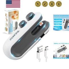 Mini Bag Sealer With Cutter And Magnet, 2 In 1 Rechargeable Vacuum Sealer Bag…