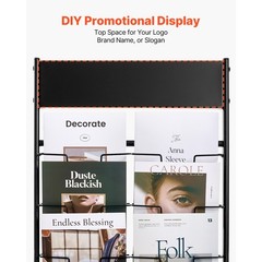 Uimoso 20-Pocket Magazine and Brochure Display Rack for Literature Organization
