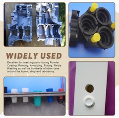104Pcs Powder Coating Plug Kit with PET Masking Tape – for Powder Coating System